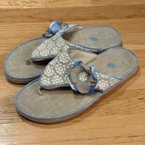 Acorn Summer Flower Soft Flip Flops Sandals Thongs Shoes Women's Sz 10